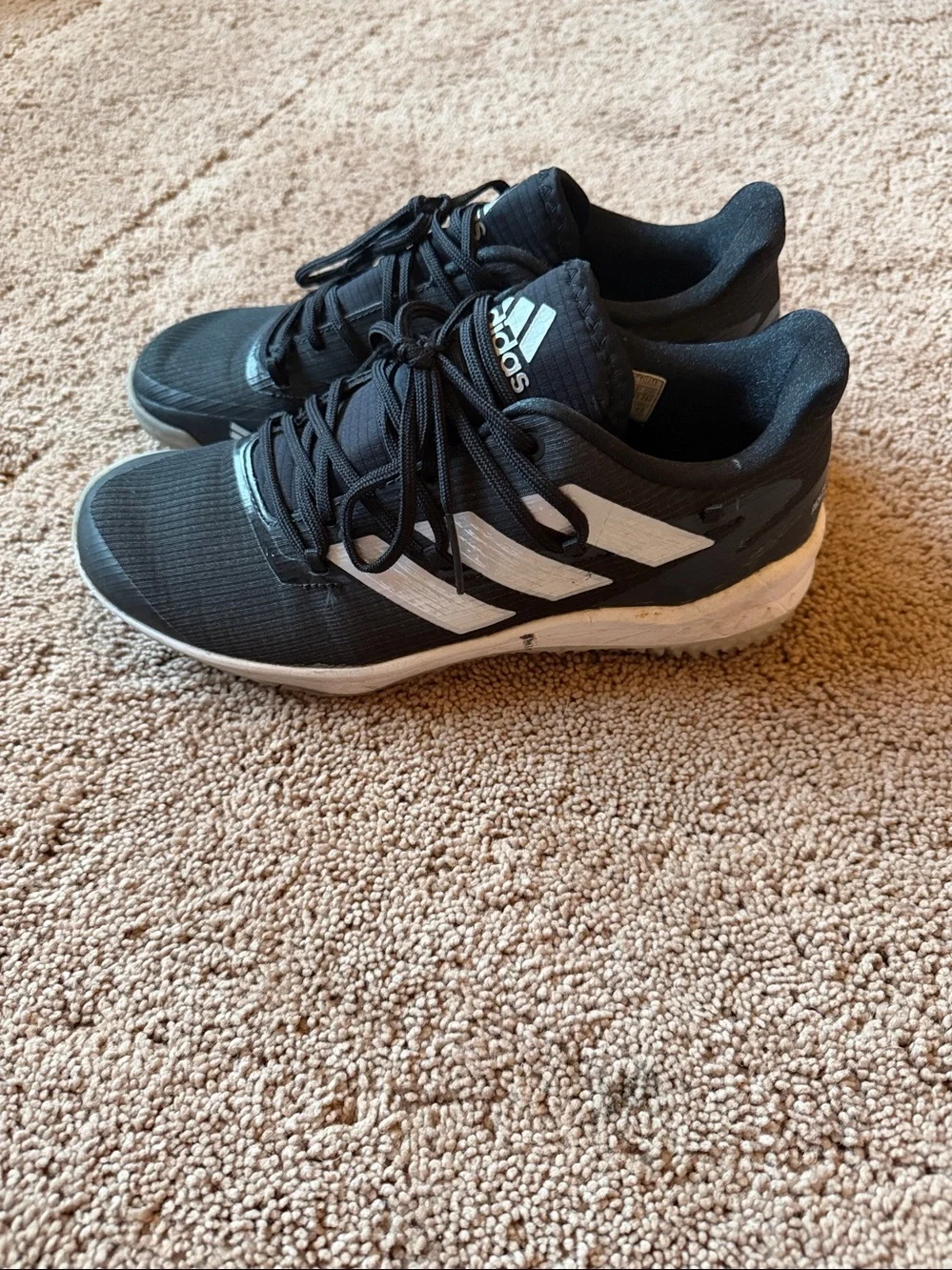Adidas kids Black Performance Training Shoes/turf shoes